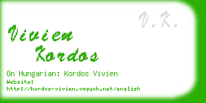 vivien kordos business card